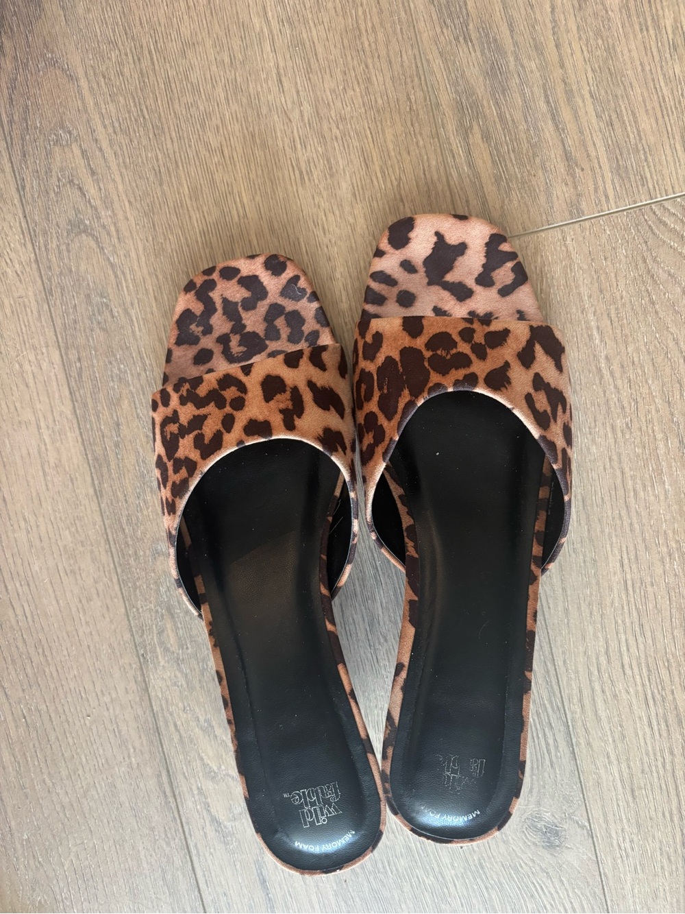 Leopard Print Kitten Heel Sandals - Brown Leopard